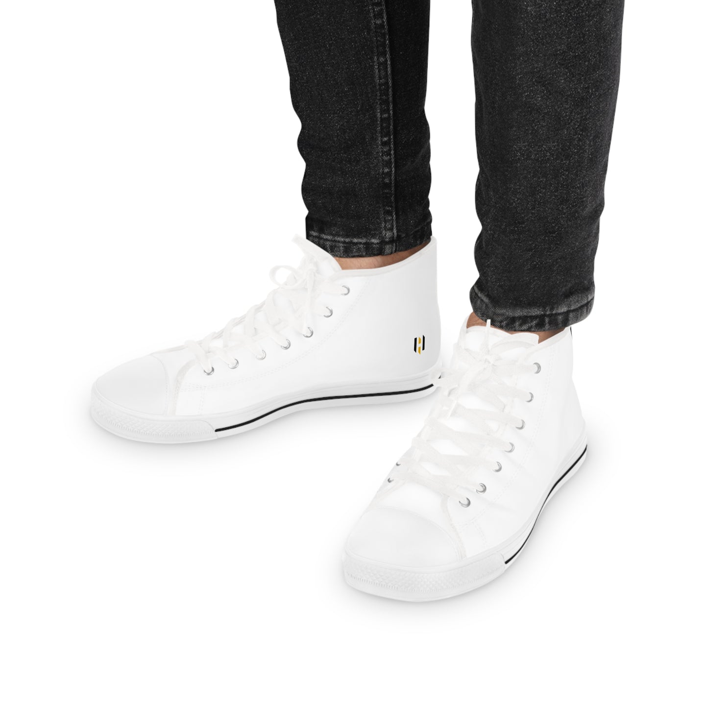 Stylish White High Top Sneakers for Men - Versatile Casual Footwear