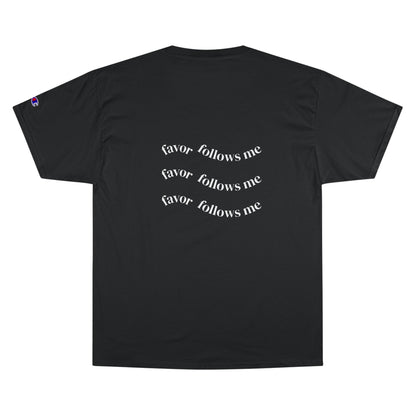 5th Anniversary Champion T-Shirt – Gold Emblem Celebration Tee