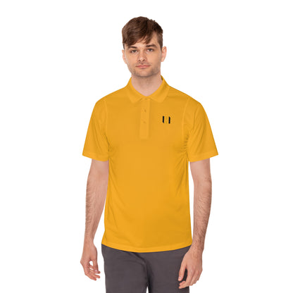 Men's Sport Polo Shirt — Minimal Gold Pin Chest Polo
