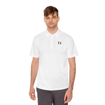 Men's Sport Polo Shirt — Minimal Gold Pin Chest Polo