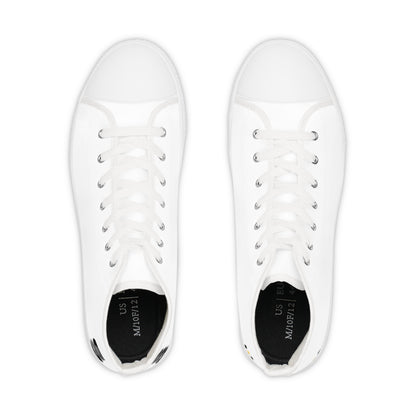 Stylish White High Top Sneakers for Men - Versatile Casual Footwear