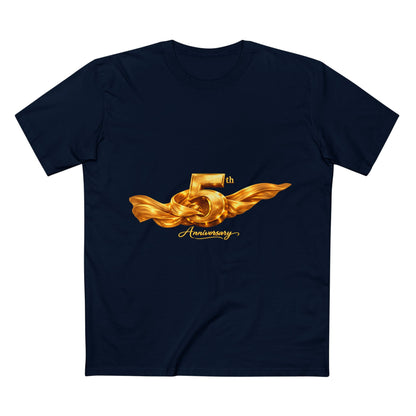5th Anniversary Gold Wing Tee — Celebratory Anniversary T-Shirt