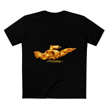 5th Anniversary Gold Wing Tee — Celebratory Anniversary T-Shirt