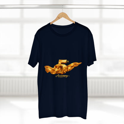 5th Anniversary Gold Wing Tee — Celebratory Anniversary T-Shirt