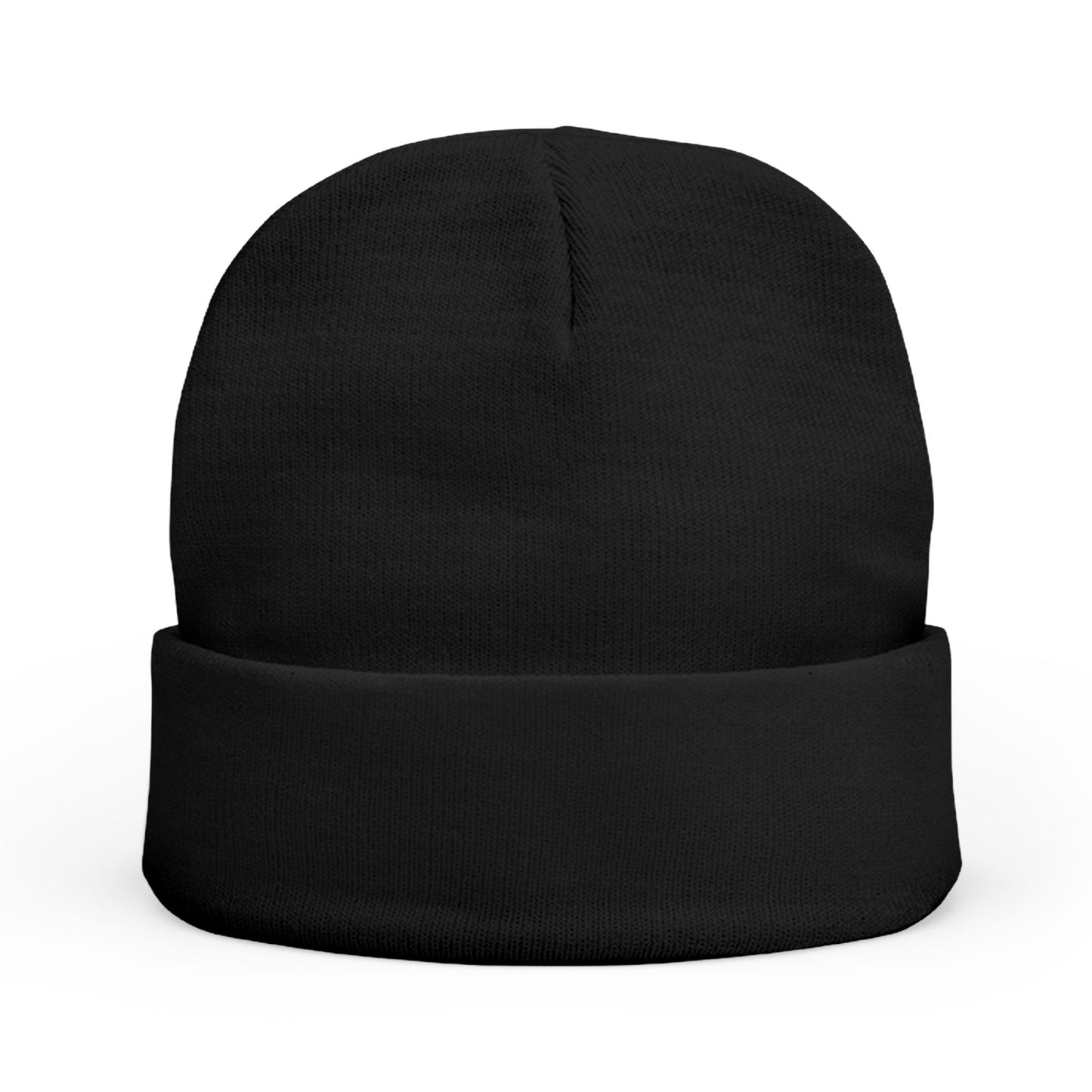 Embroidered Knit Beanie - Red Winter Hat with Stylish Logo